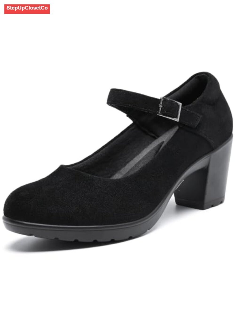 Mary Jane Dress Shoes Chunky Low Block Heels Closed Toe Platform Pumps Ankle